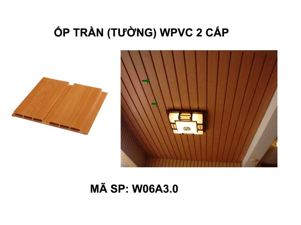 Go nhua sinh thai op tuong tran Wpvc loai 2 cap ud