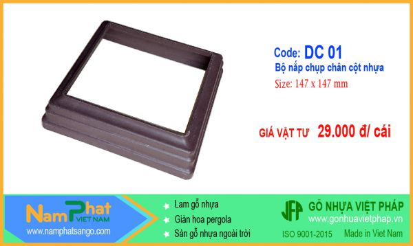 Đế chụp chân DC01 cho trụ cột 120mm