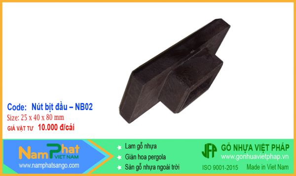 NB02 -nút bịt đầu thanh hộp 40x80mm