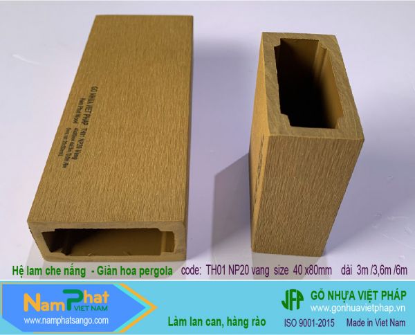 Thanh lam TH01 40x80mm che nắng, lam trang trí